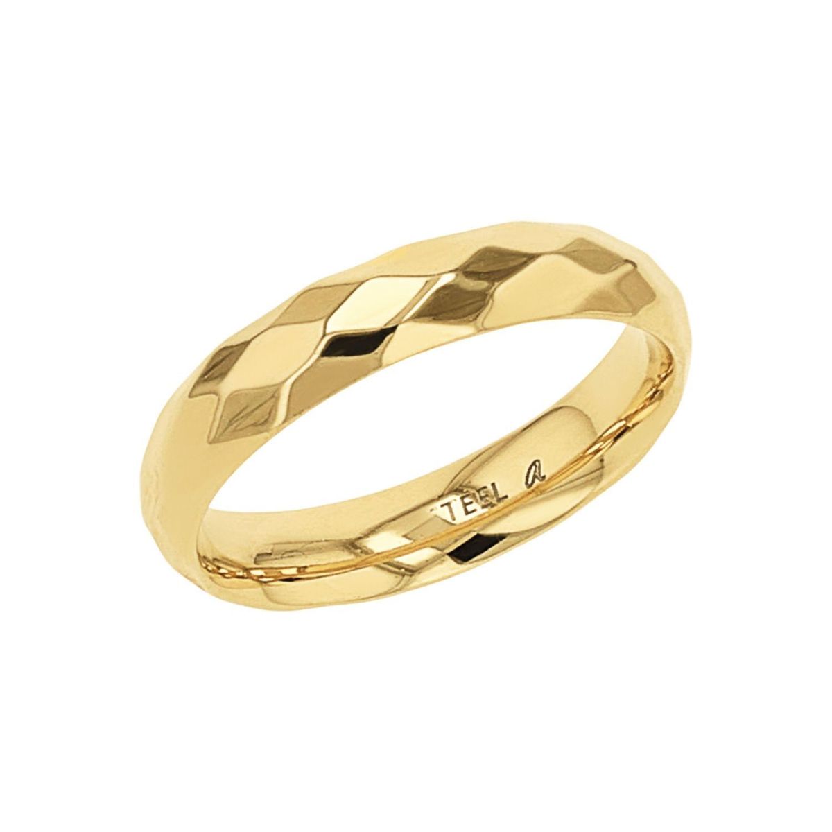 Facettierter Metallic-Statement-Ring
