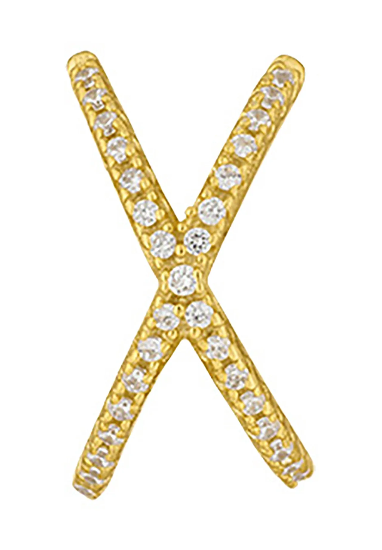 Funkelnder Earcuff in X-Form