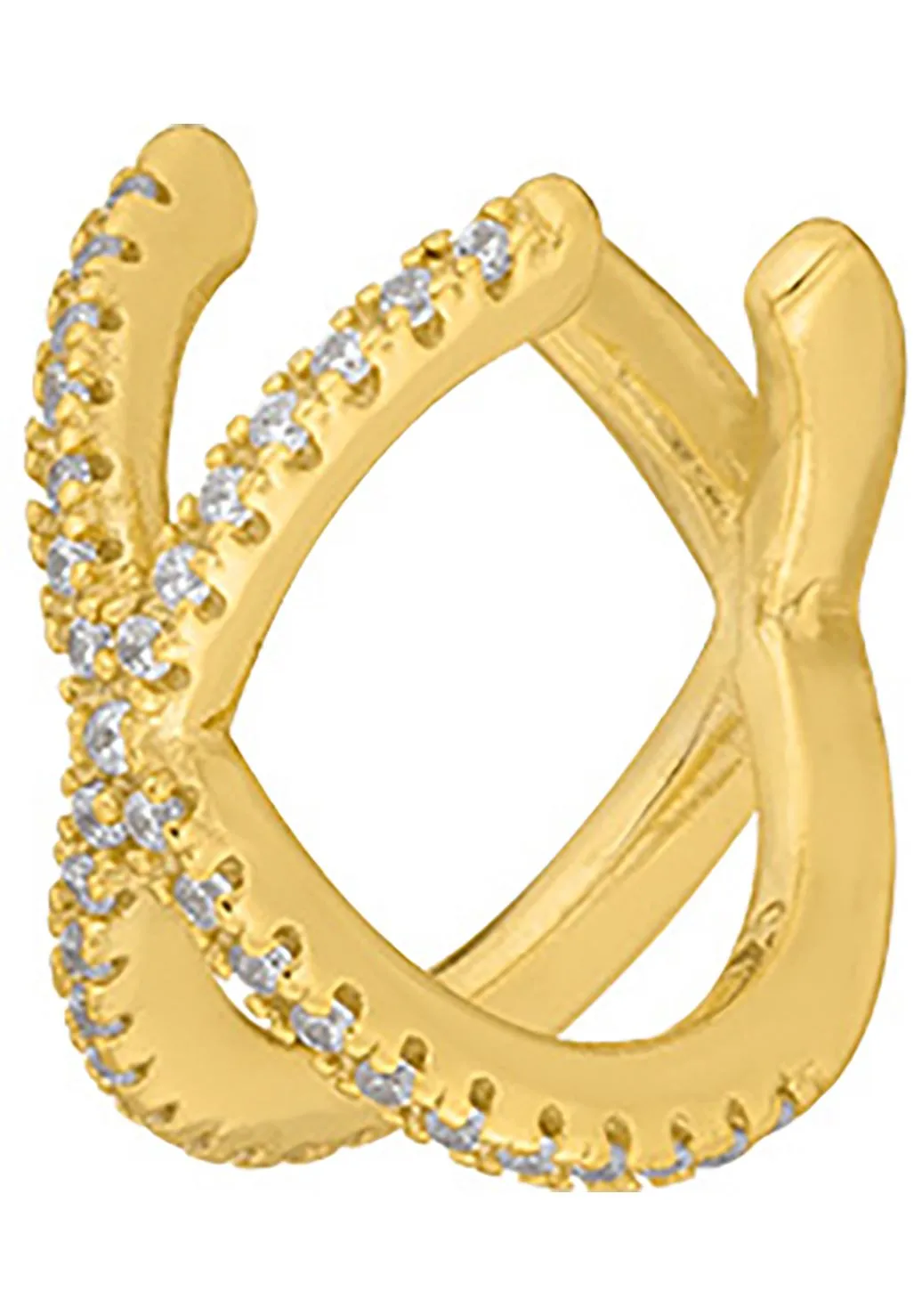 Funkelnder Earcuff in X-Form