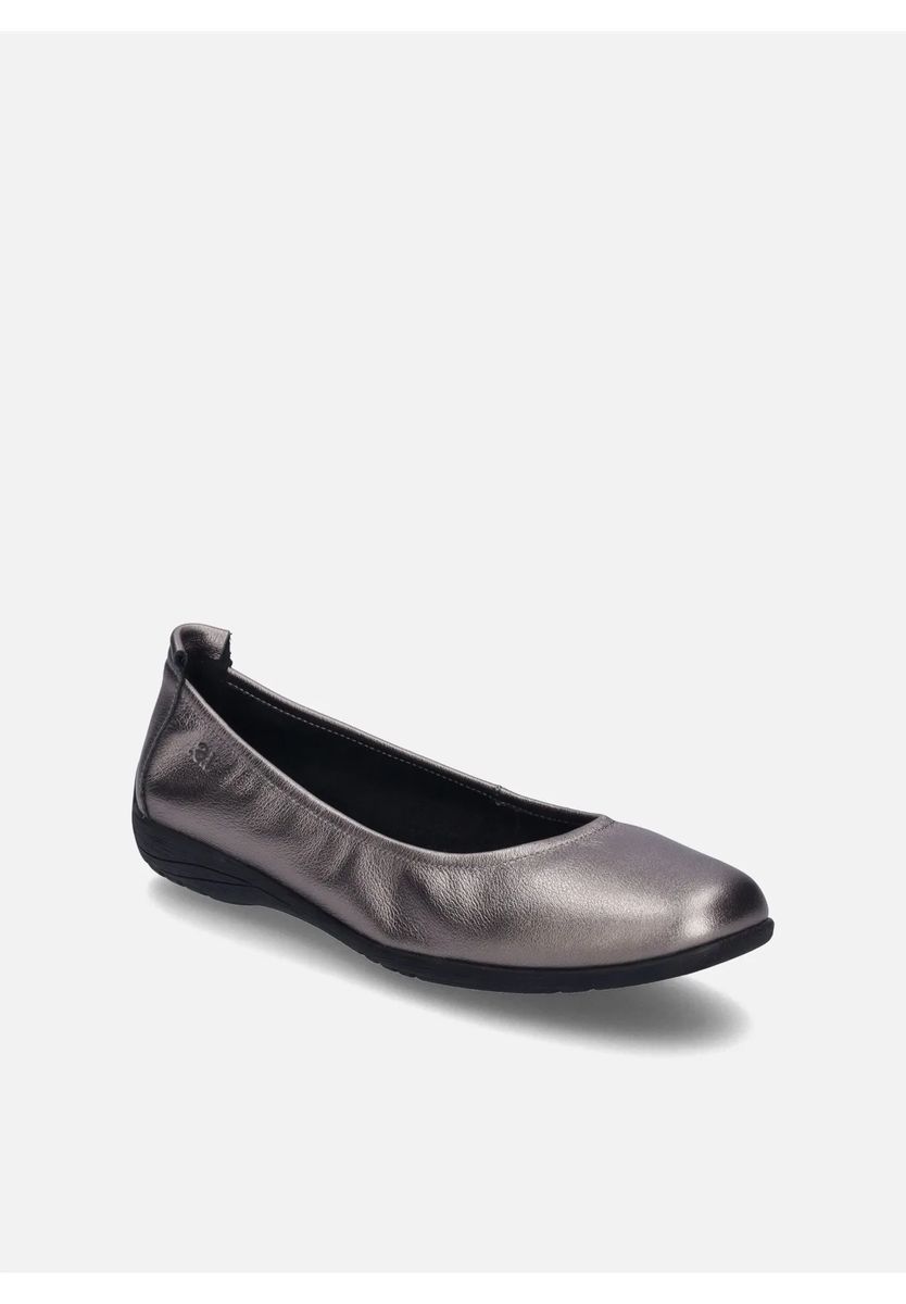 Klassische Metallic-Lederballerinas