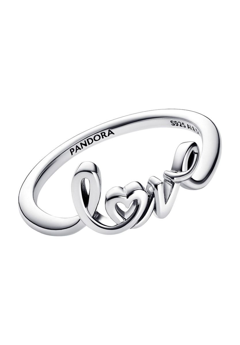 Love Schriftzug Sterling Silber Ring