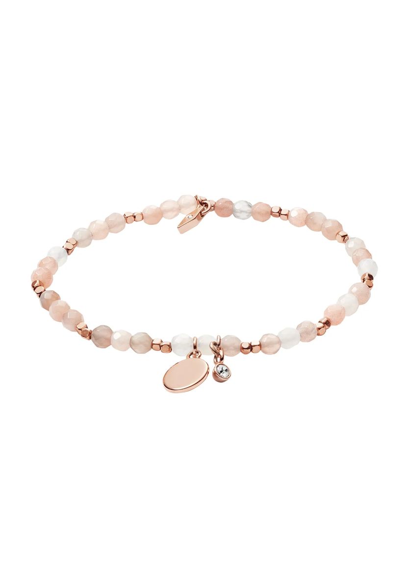 Mondstein-Perlenarmband mit Charms