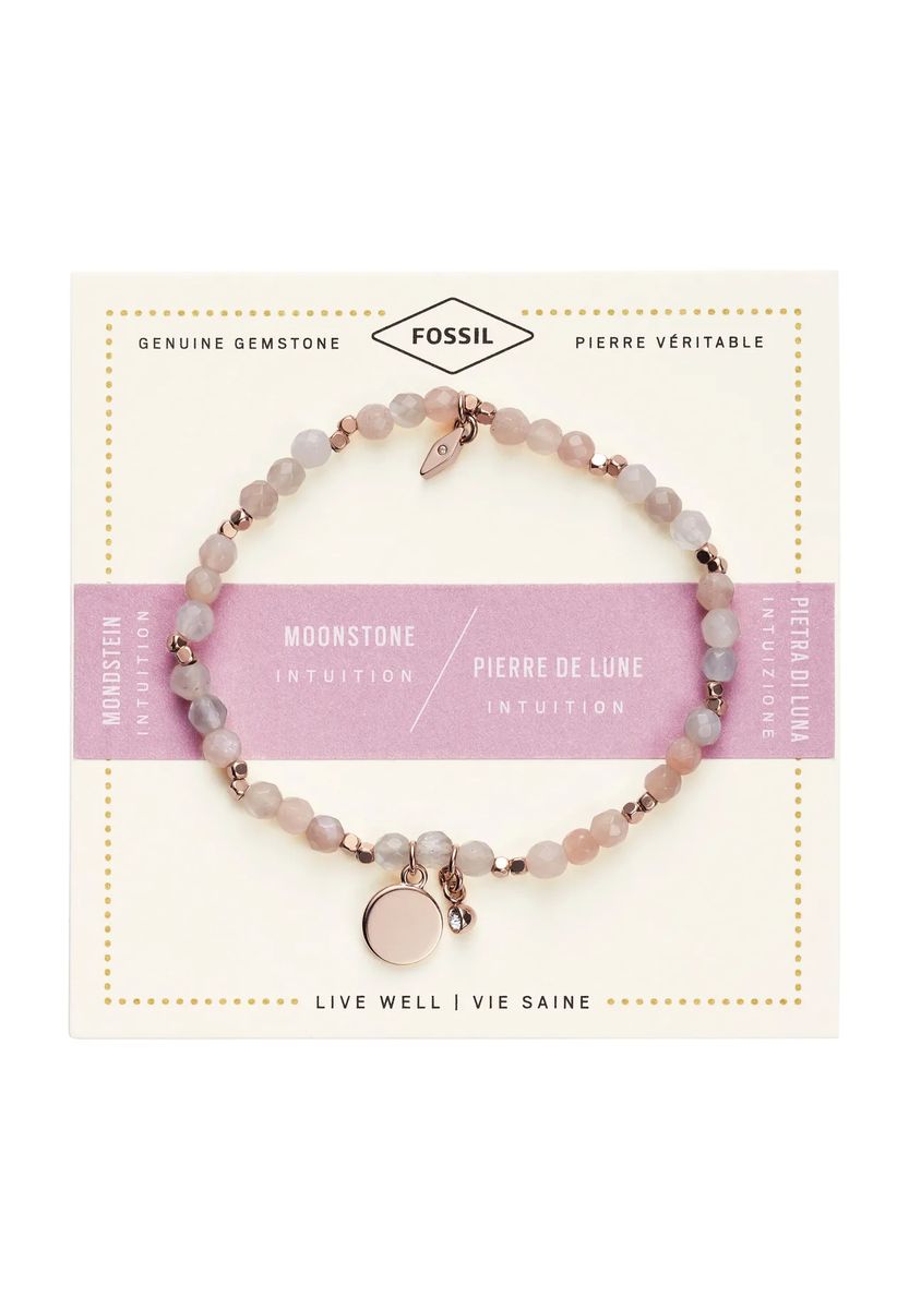 Mondstein-Perlenarmband mit Charms