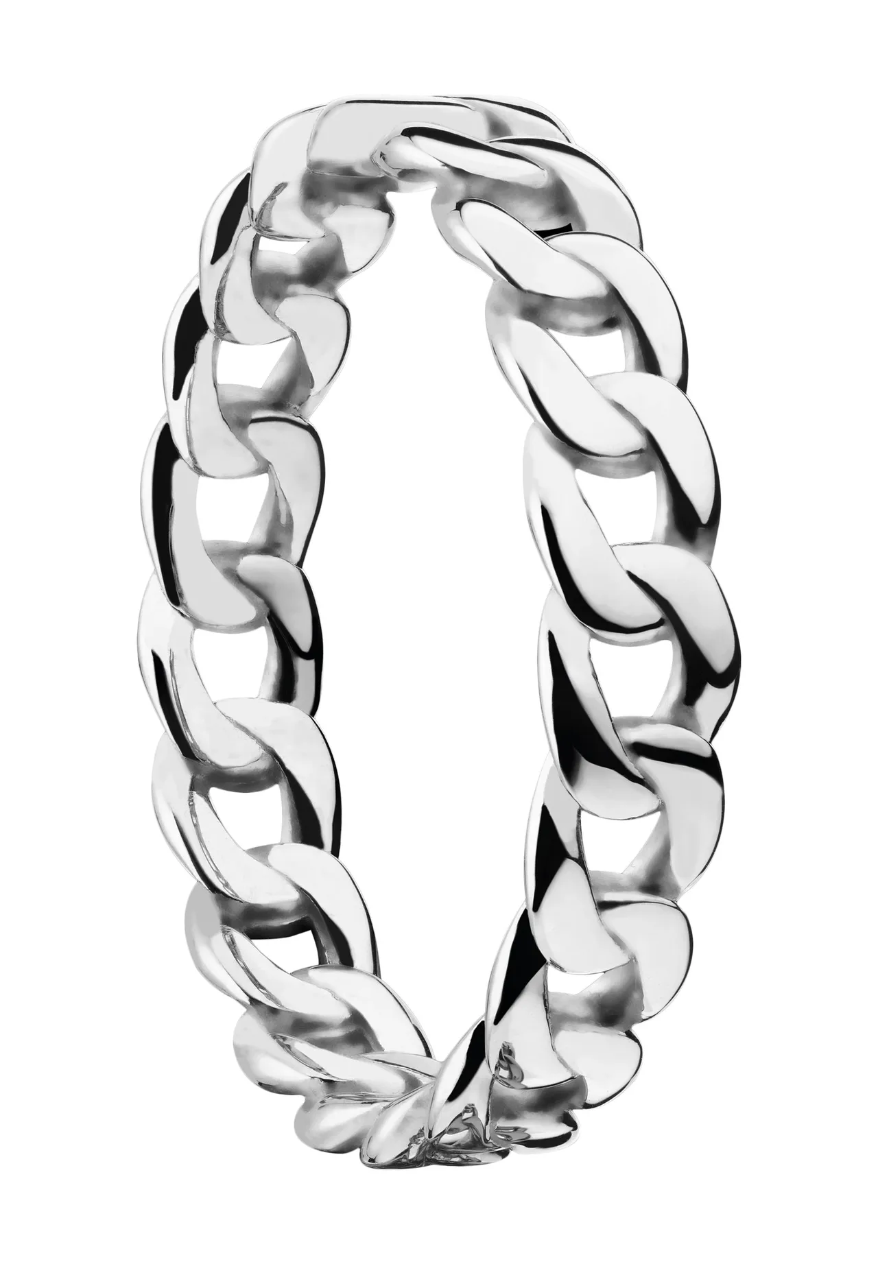 Polierter Gliederketten-Ring