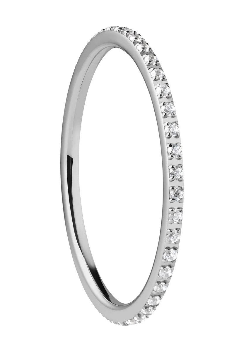 Funkelnder Ring mit Zirkonia-Besatz