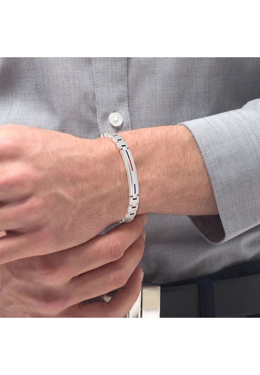 Modernes Gliederarmband aus Edelstahl