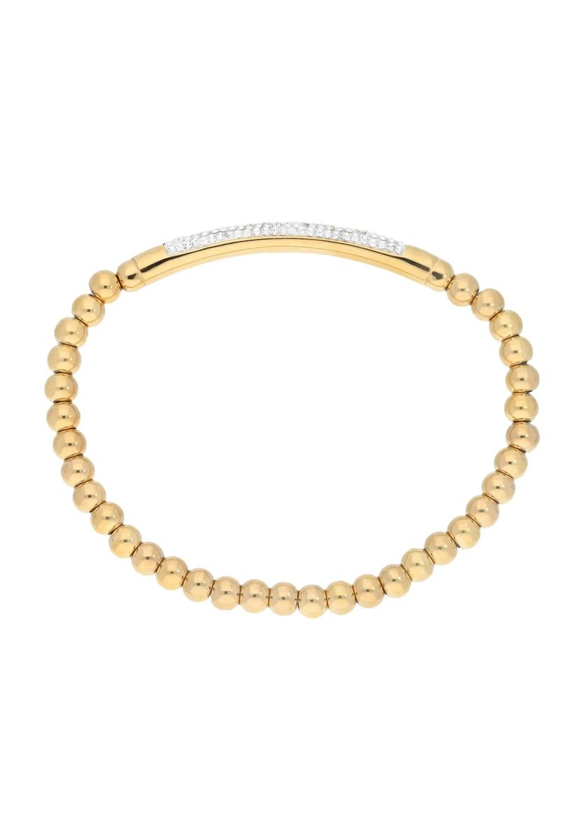 Glitzerndes Perlenarmband mit Pavé-Steg