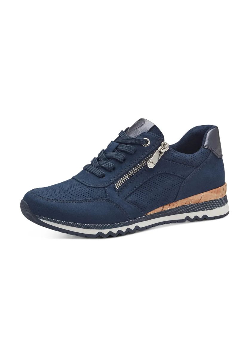 Perforierte Freizeit-Sneaker mit Reißverschluss