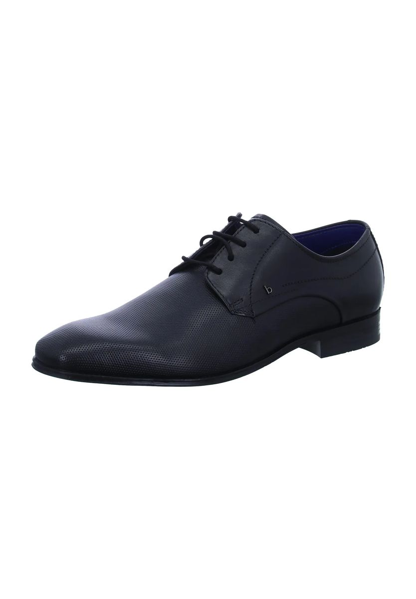 Strukturierte Leder-Derby-Schuhe