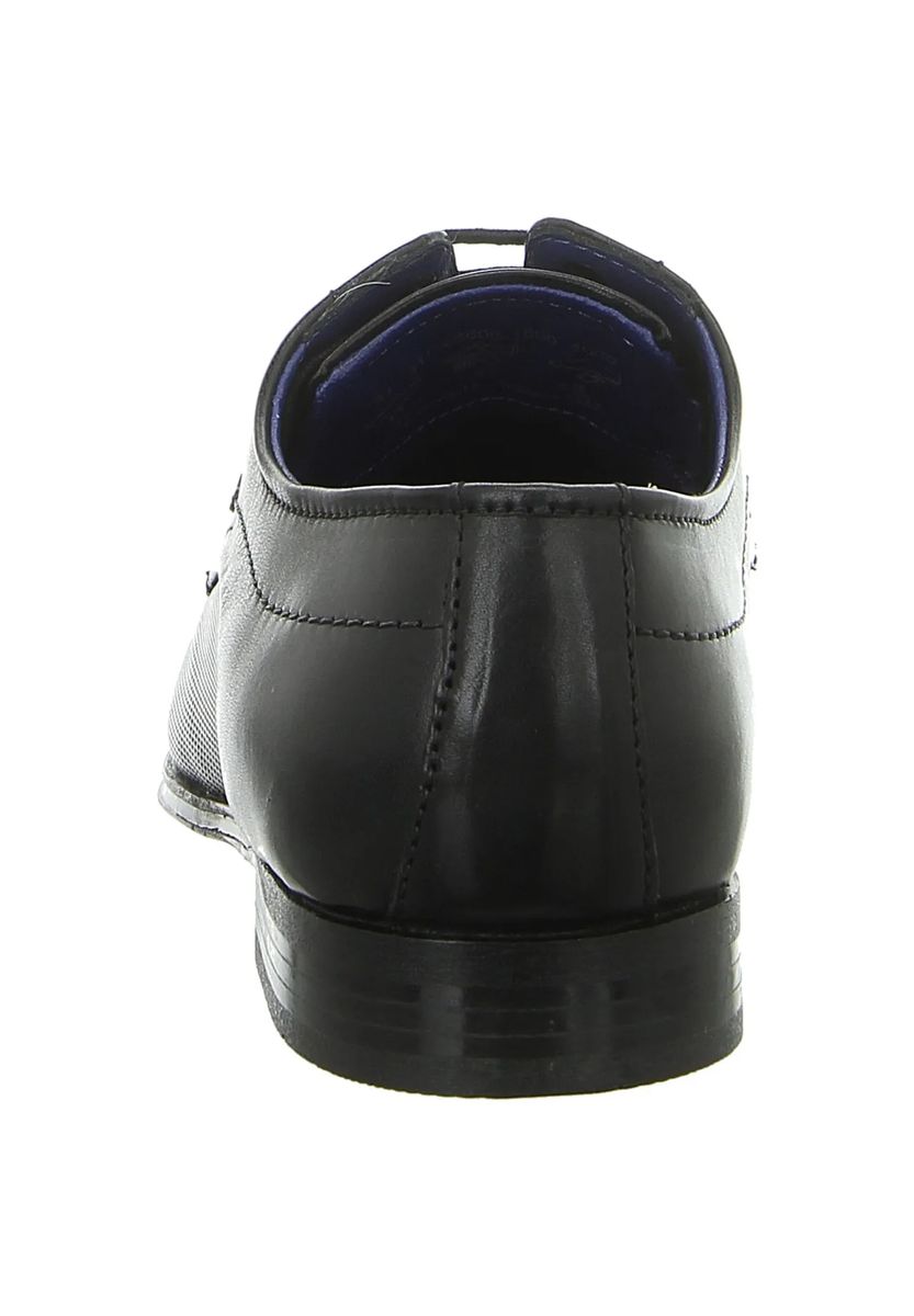 Strukturierte Leder-Derby-Schuhe