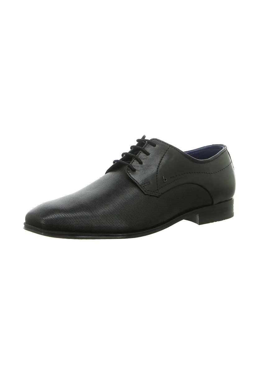 Strukturierte Leder-Derby-Schuhe