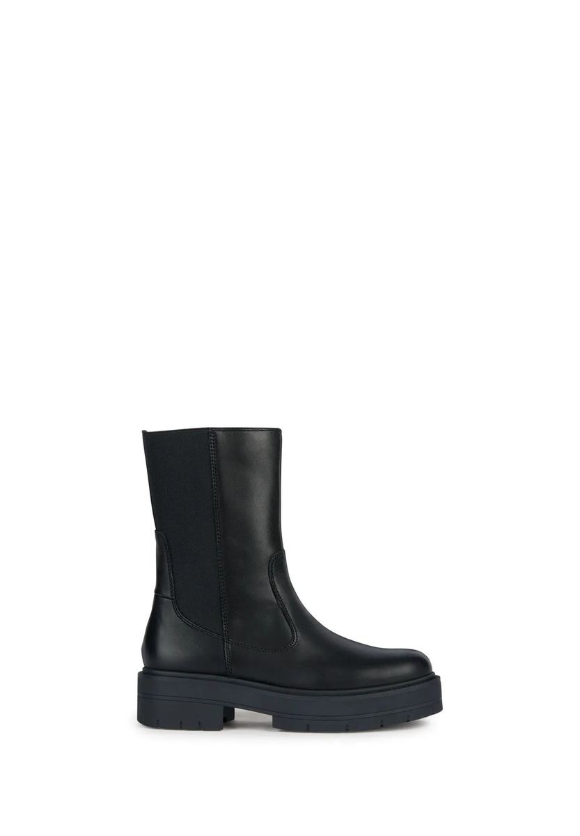 Leder-Chelsea-Boots mit Plateausohle