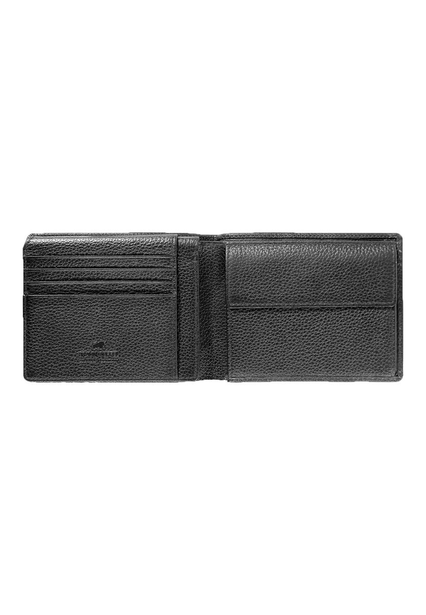 Bifold-Geldbörse aus genarbtem Leder