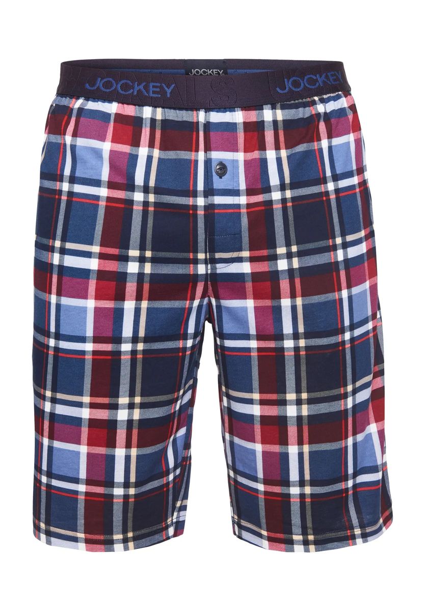 Karierte Loungewear-Shorts aus Baumwoll-Modal