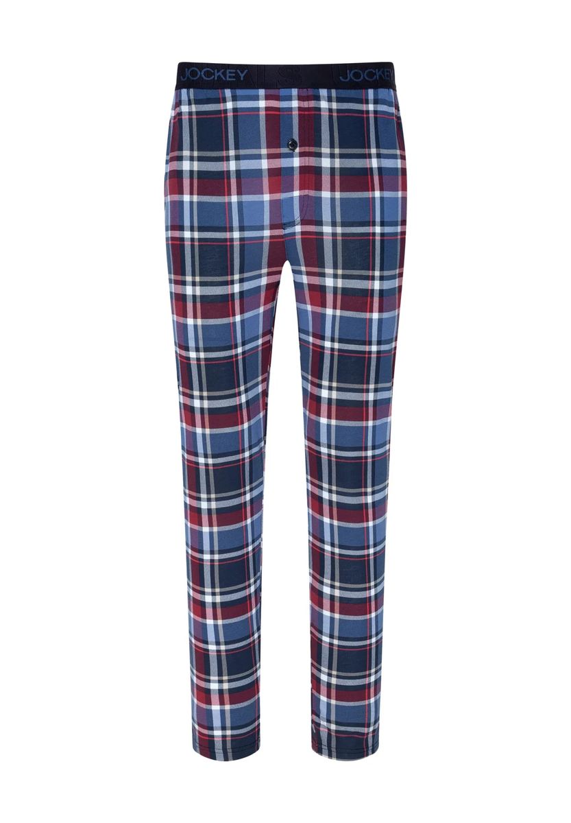 Karierte Lounge-Hose aus Baumwolljersey