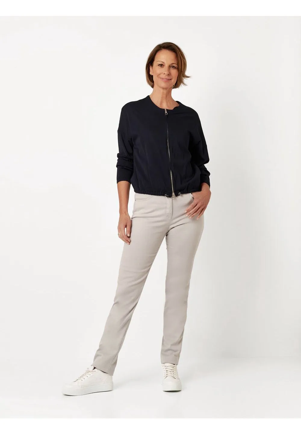Hochtaillierte Power-Stretch-Slim-Hose