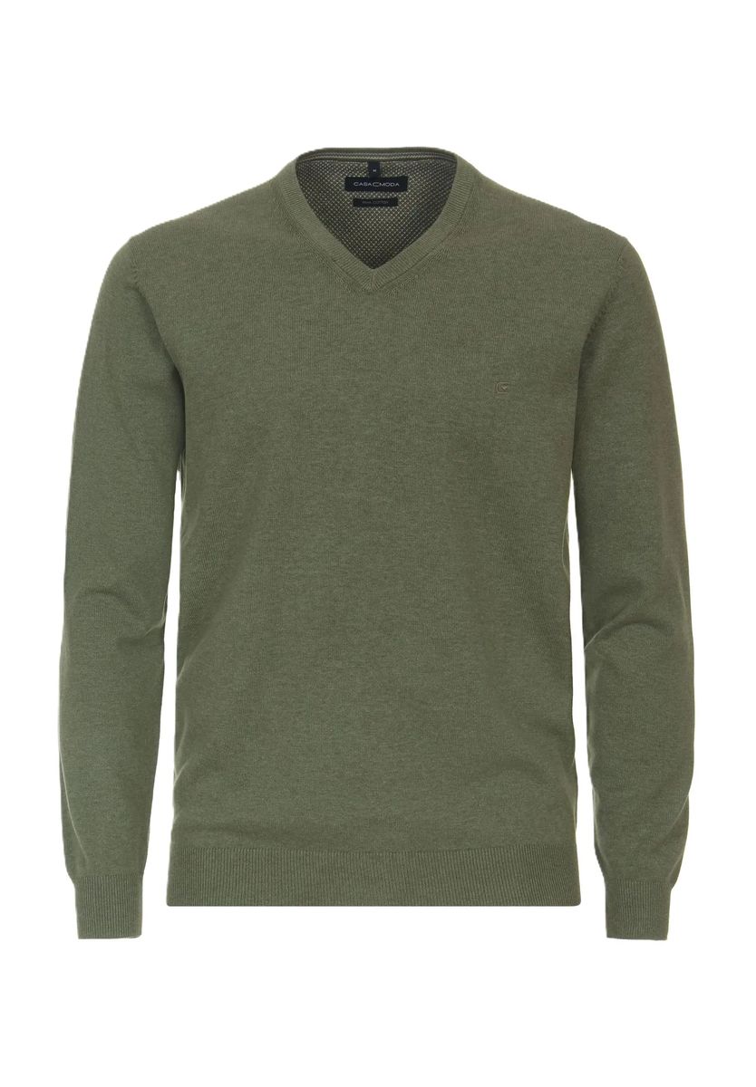 V-Ausschnitt-Pullover aus Pima-Baumwolle