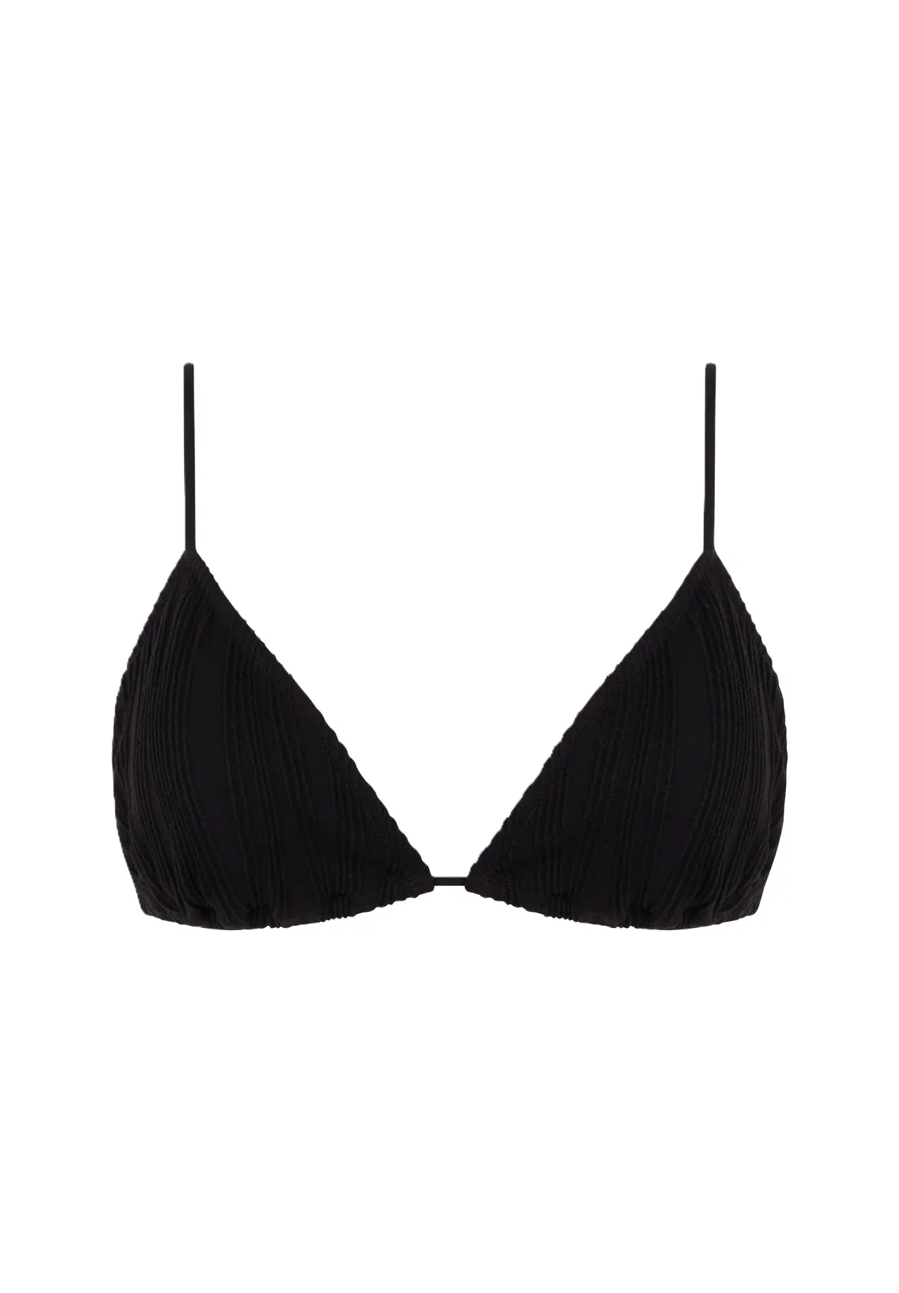 Triangel-Bikini-Oberteil mit Rippstruktur