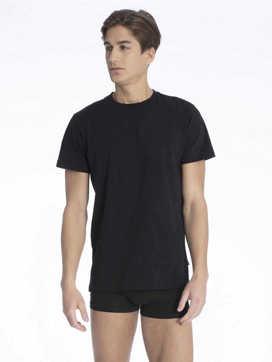 Klassisches Baumwoll-T-Shirt mit Rundhalsausschnitt