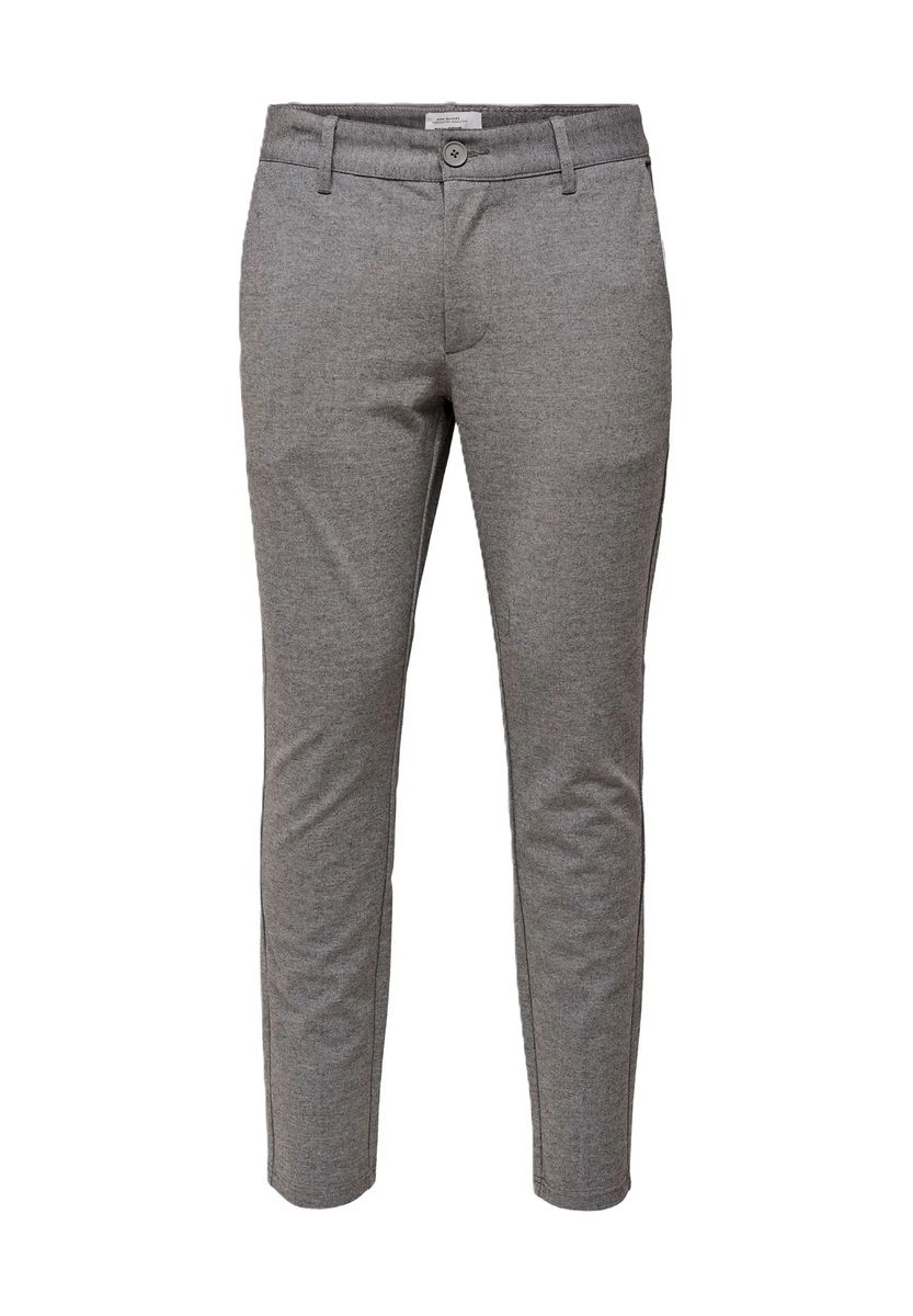 Strukturierte Slim-Fit Chino-Hose