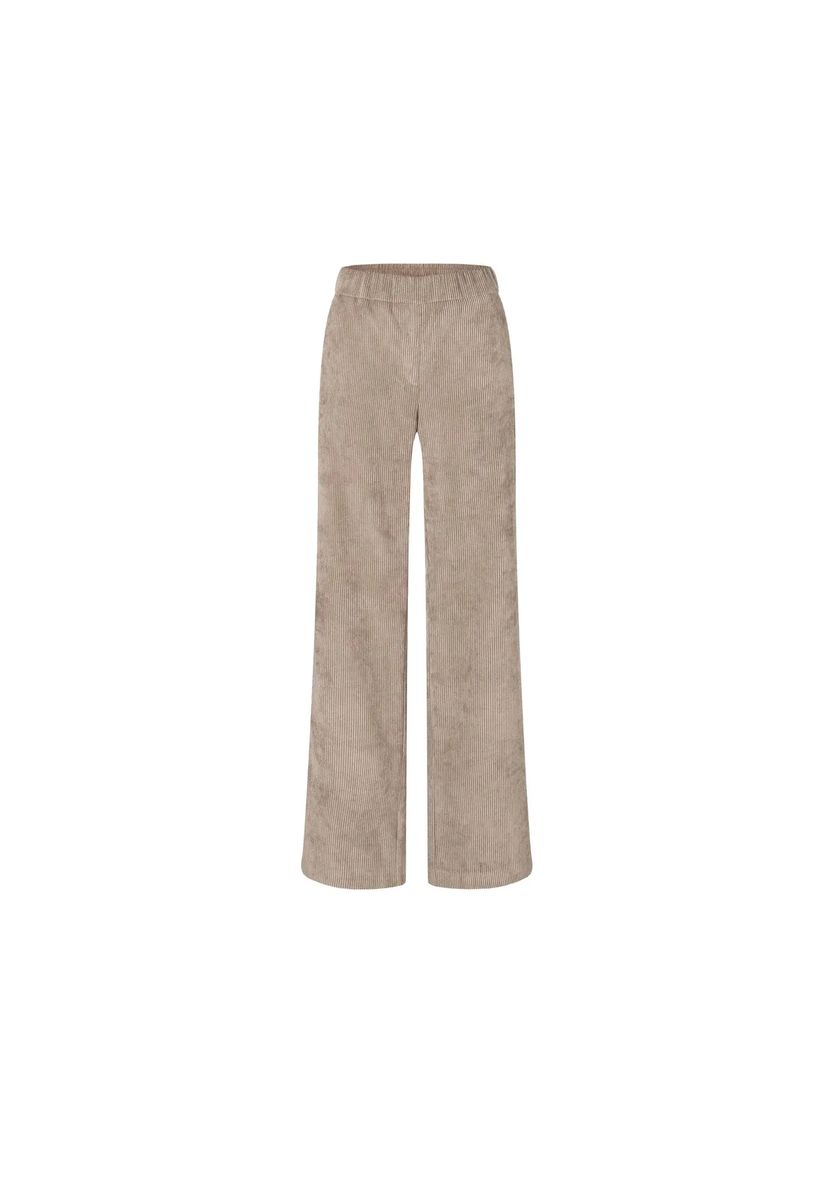 Weite Cordhose mit elastischem Bund