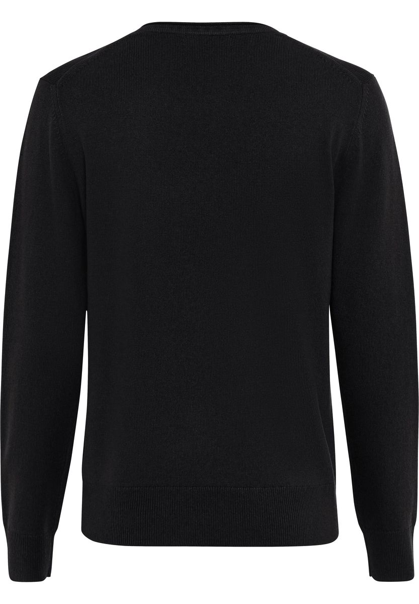 Klassischer Seide-Kaschmir-Pullover mit V-Ausschnitt