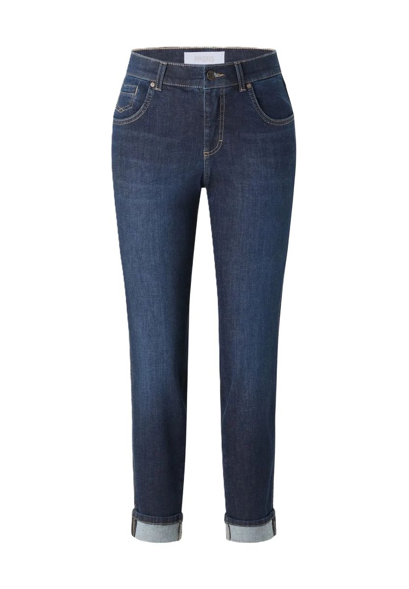 Cropped-Jeans mit fixiertem Beinumschlag