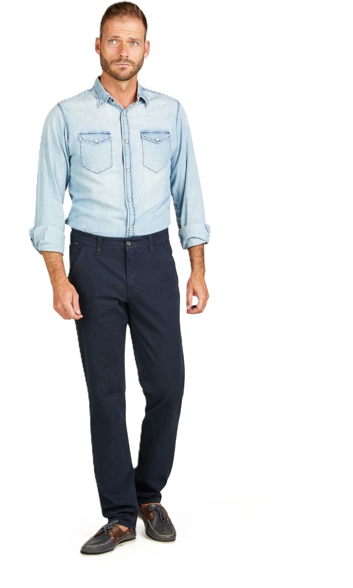 Flat-Front Chino-Hose im 5-Pocket-Stil