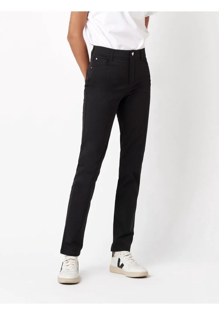 Schmal Geschnittene High-Waist Chino