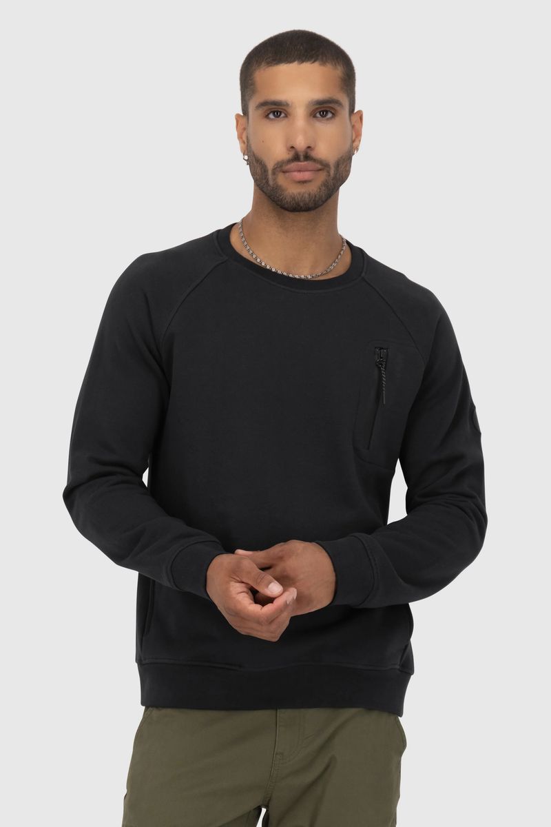 Raglan-Sweatshirt mit Reißverschlusstasche