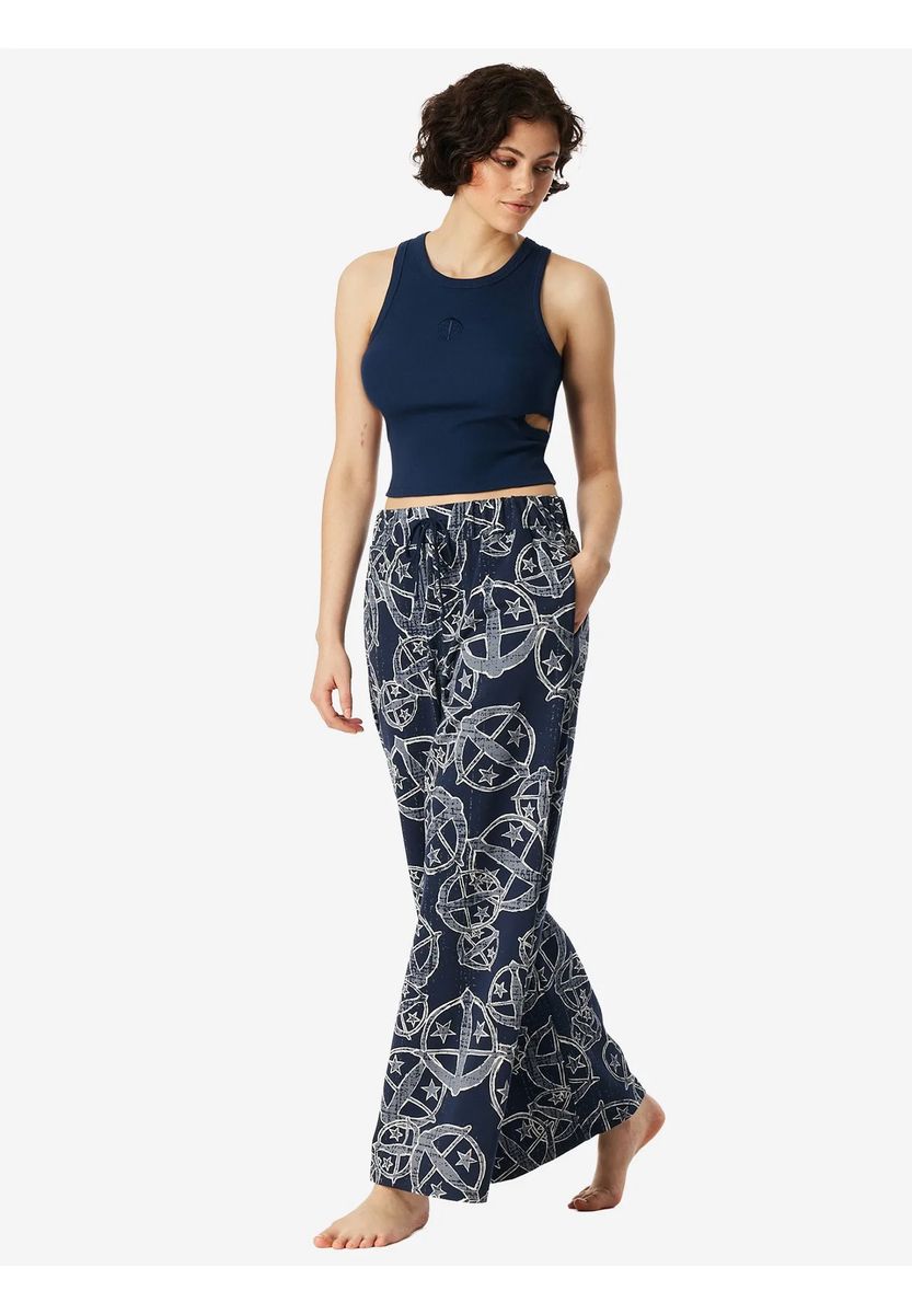 Bedruckte Lounge-Hose aus Bio-Baumwolle