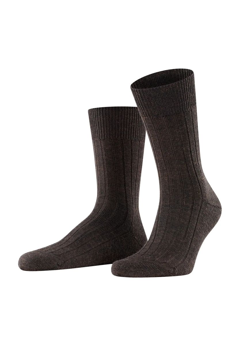 Gerippte Socken aus Merinowolle
