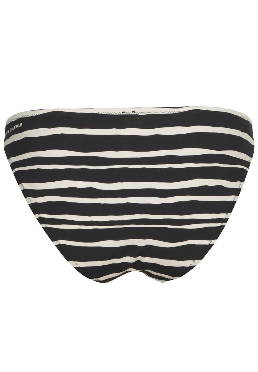 Gestreifte Bikini-Hose mit Bindebändern
