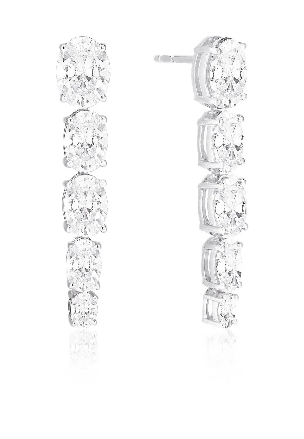SIF JAKOBS JEWELLERY Damen Ohrhänger "Ellisse Lungo Cinque", 925er Silber, SILBER, 99