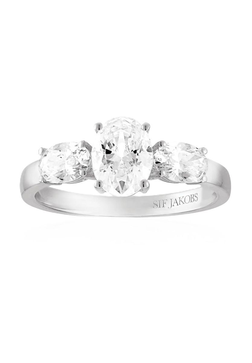 Eleganter Sterling Silber Zirkonia Ring