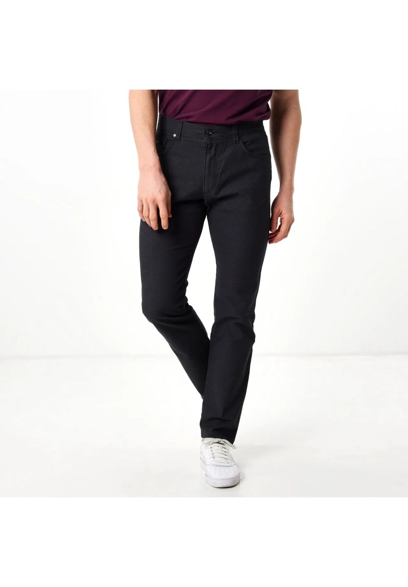 Strukturierte Slim-Fit Chino-Hose