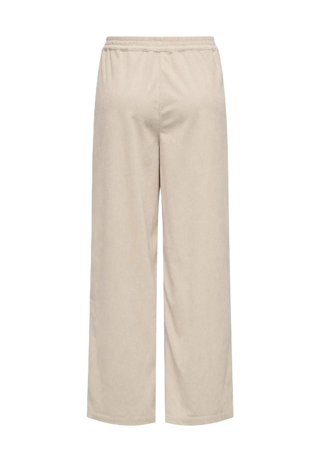 Weite Cordhose mit elastischem Bund