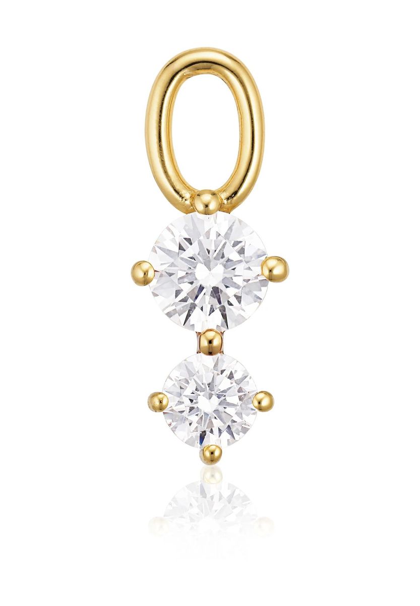 Schillernder, vergoldeter Zirkonia-Anhänger