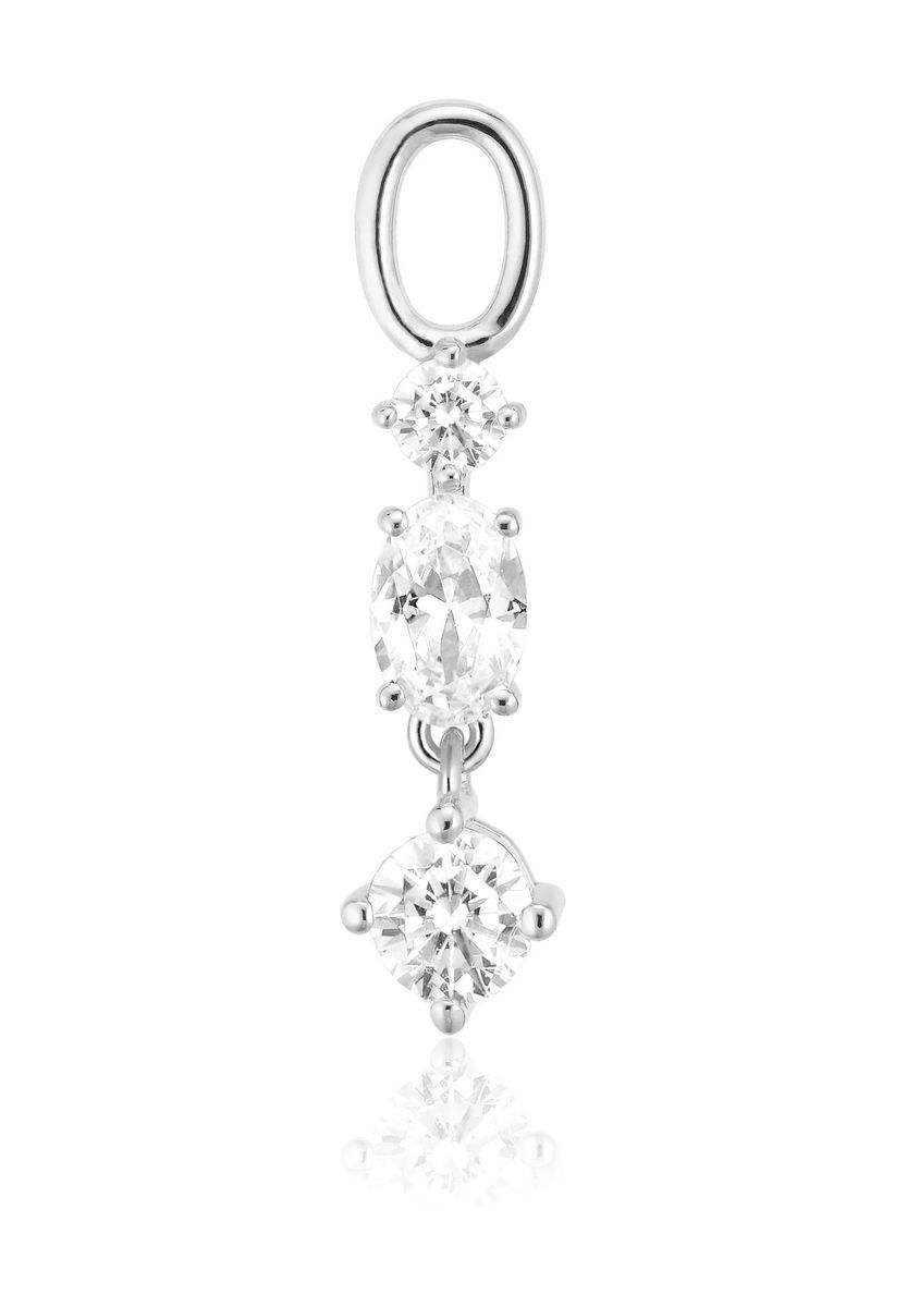 Sterling Silber Zirkonia Tropfen Charm