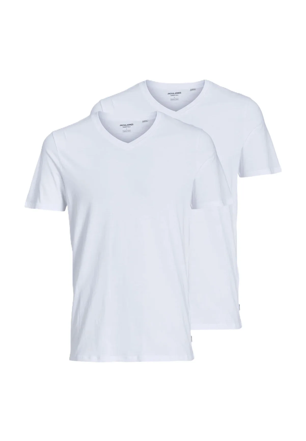 Essentielles V-Ausschnitt Baumwoll-T-Shirt Duo