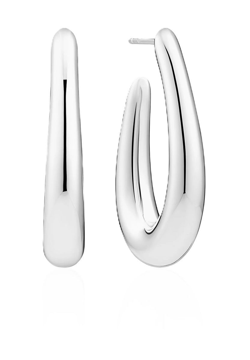 Elegante Tropfenform Creolen aus Sterlingsilber