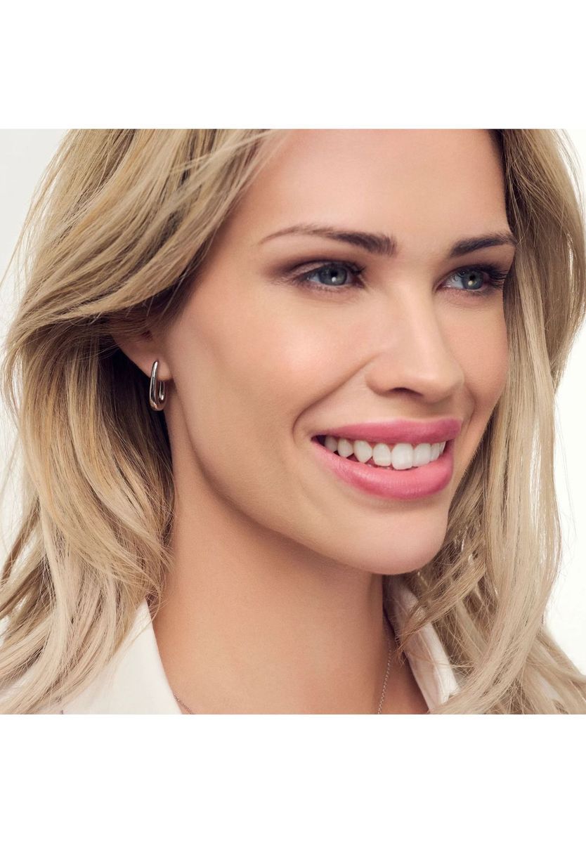 Silberne polierte Creolen Ohrringe