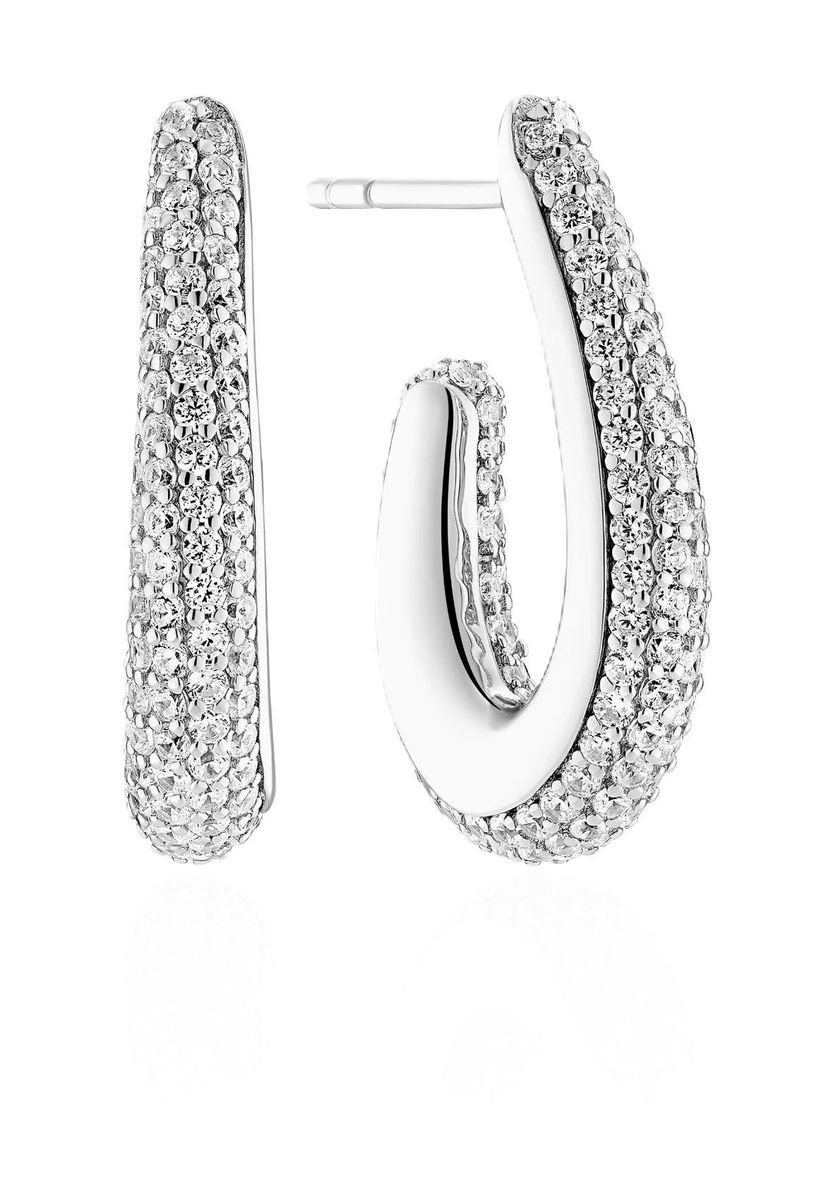 Funkelnde Creolen aus Sterlingsilber