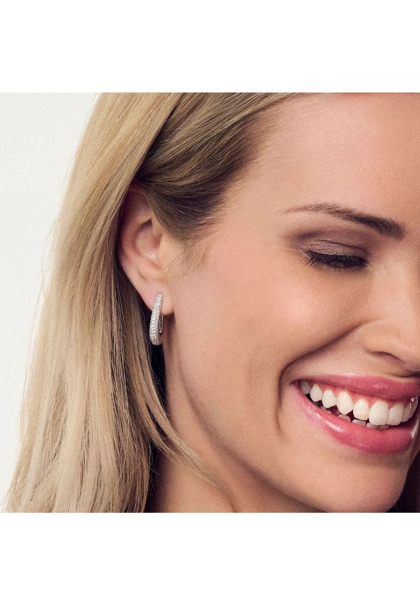 Funkelnde Creolen aus Sterlingsilber