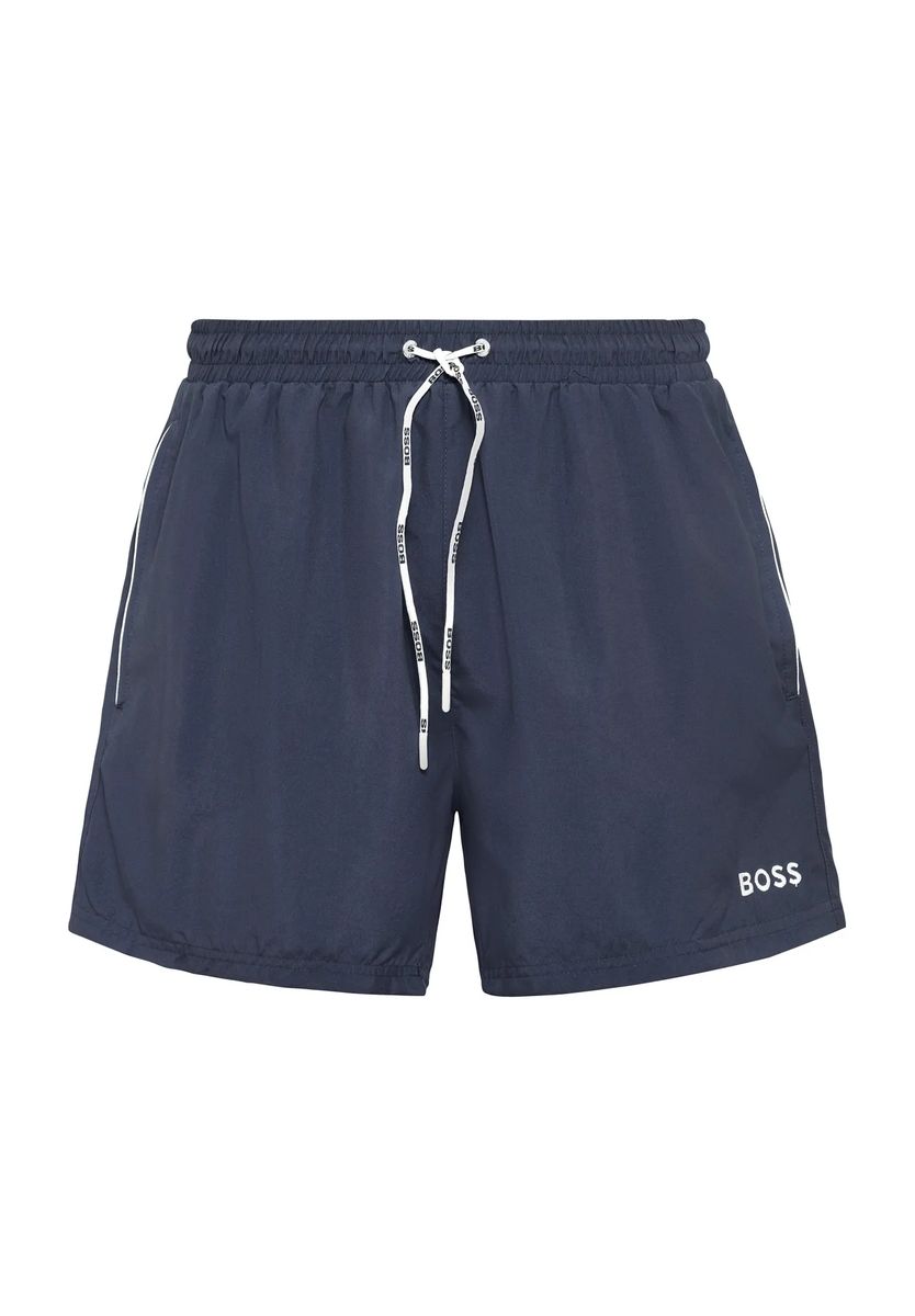 Badeshorts mit Kordelzug und Logo
