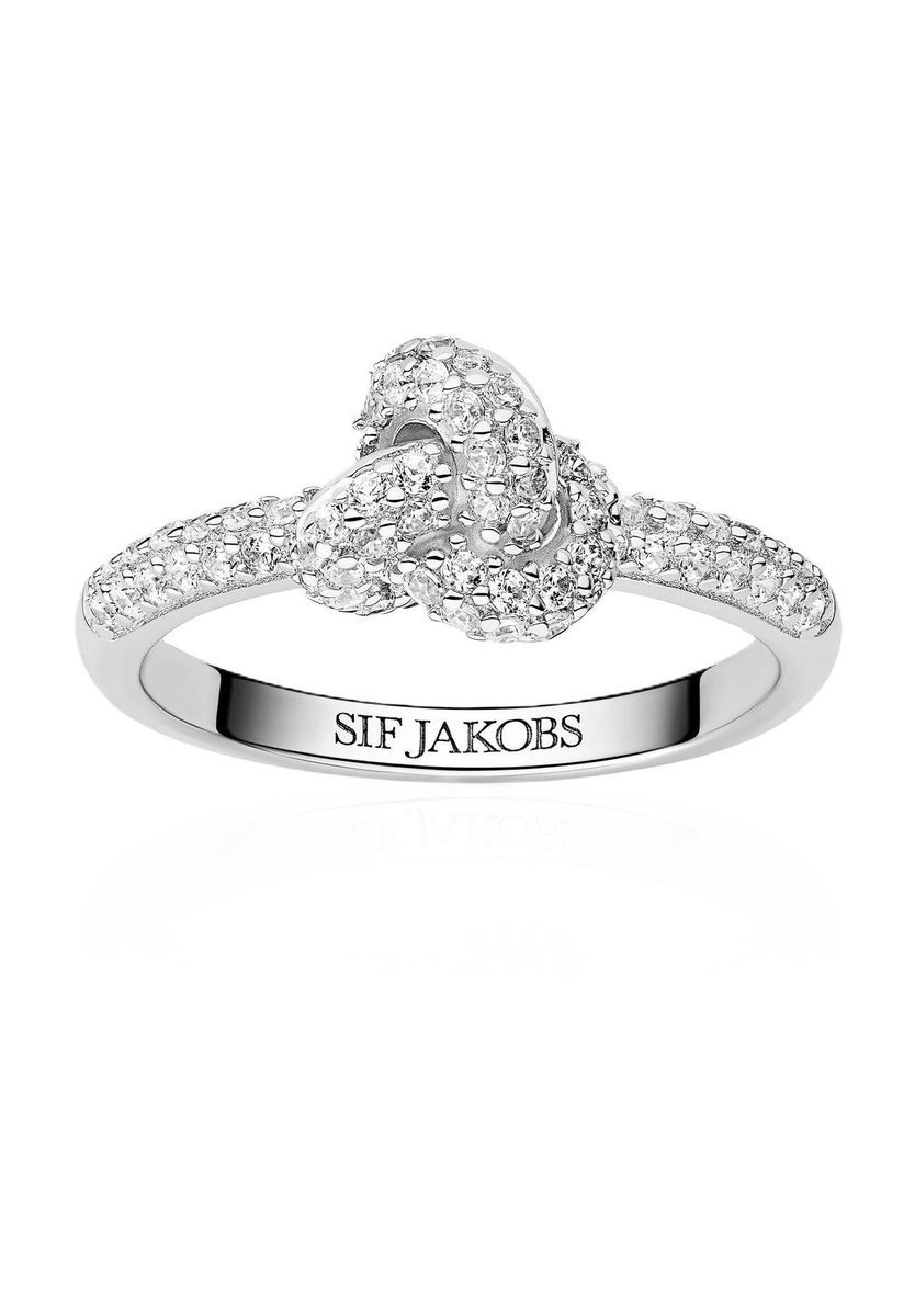 Funkelnder Silber Knotenring