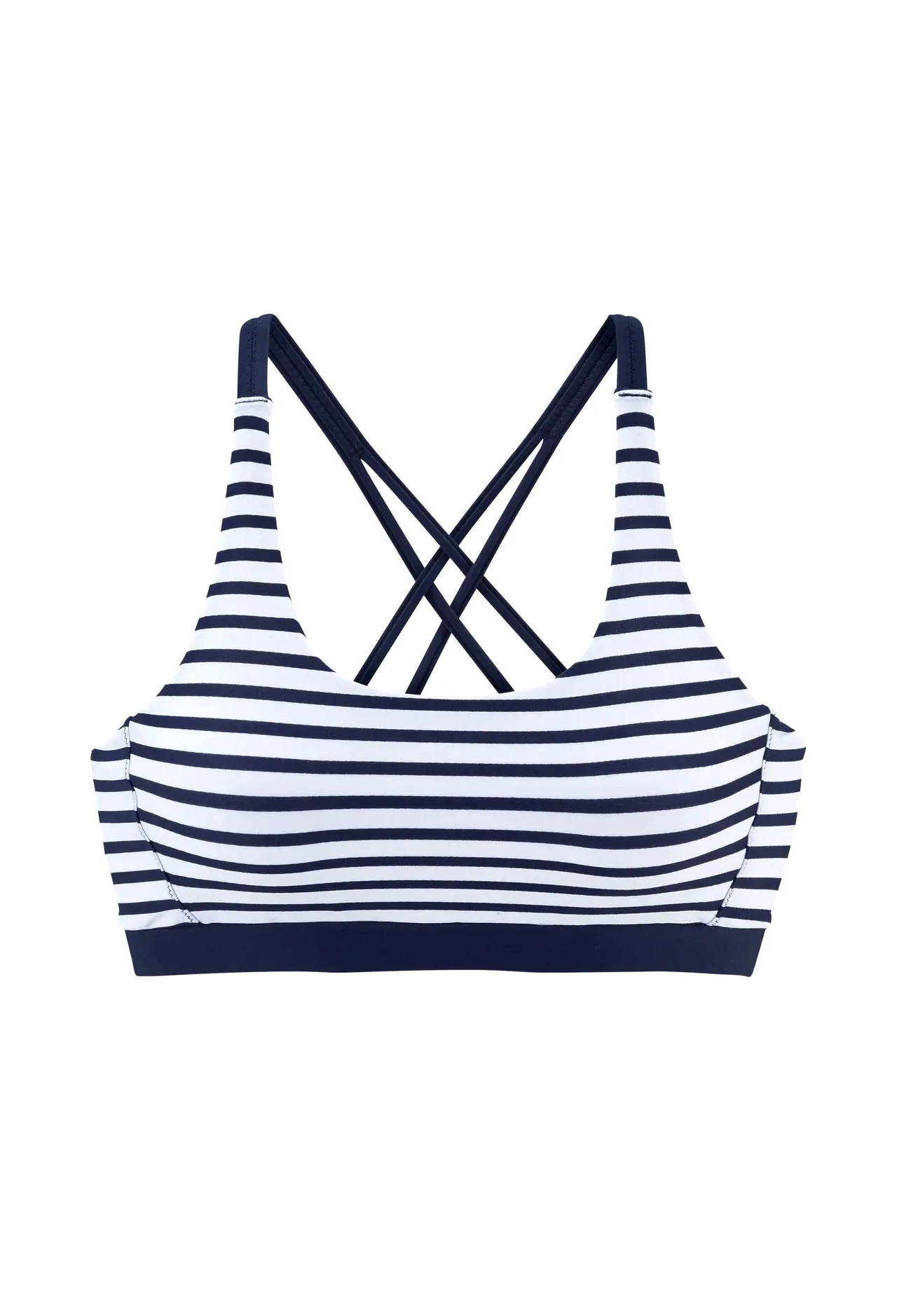 Gestreiftes Bustier-Top mit Kreuzträgern