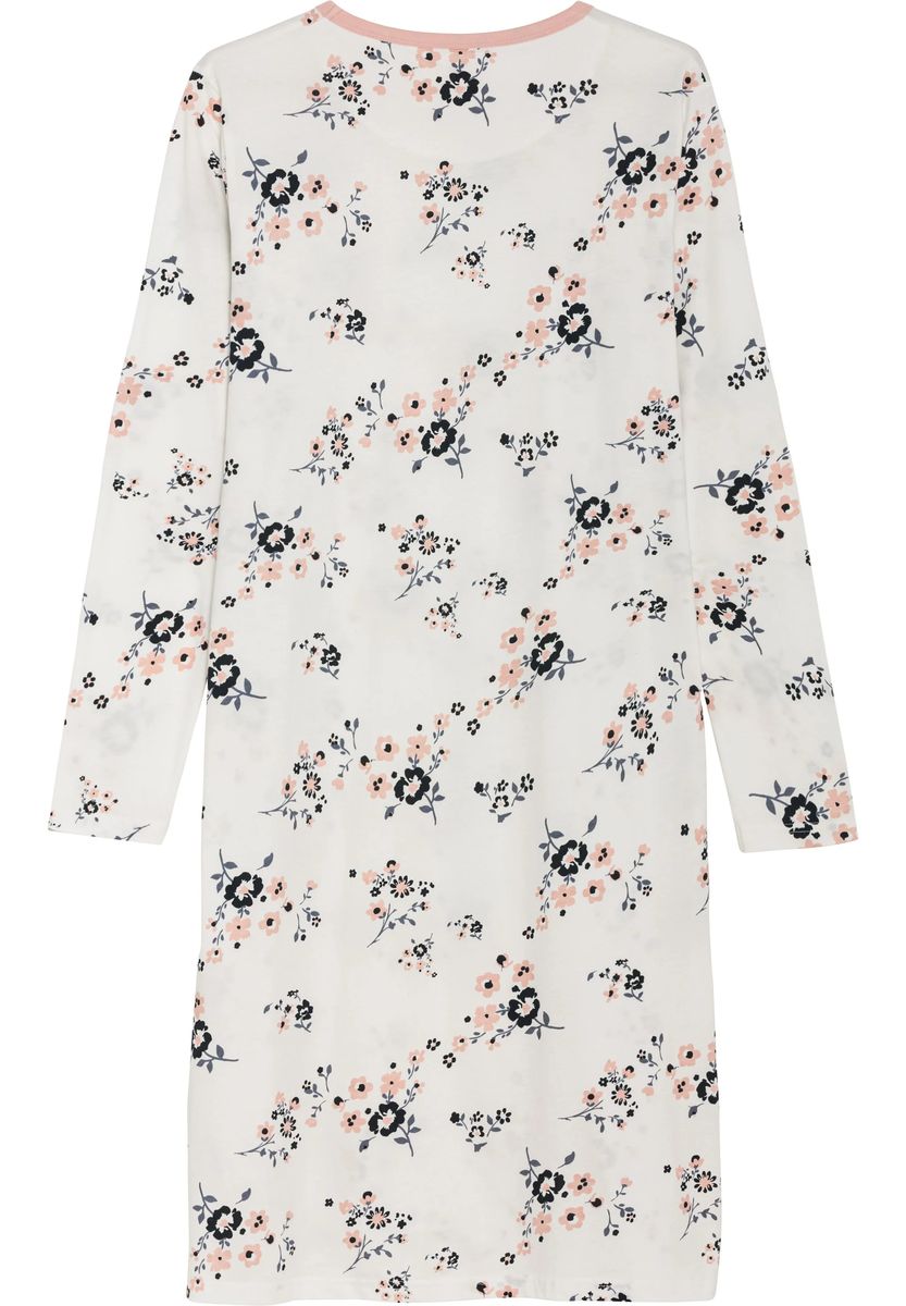 Schlafshirt mit Blumenmuster aus Baumwolle