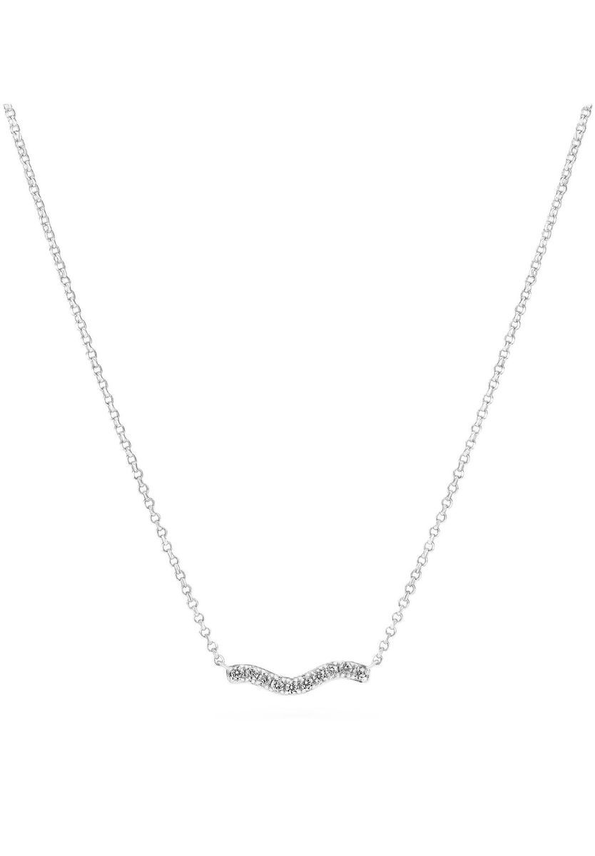 Zarte Wellen Sterling Silber Halskette