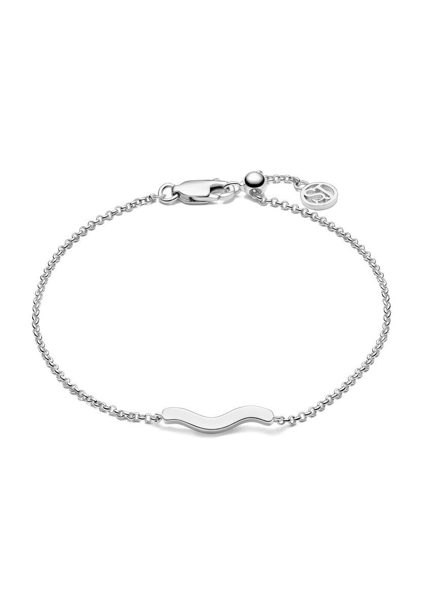 Minimalistisches Silberwellen-Armband